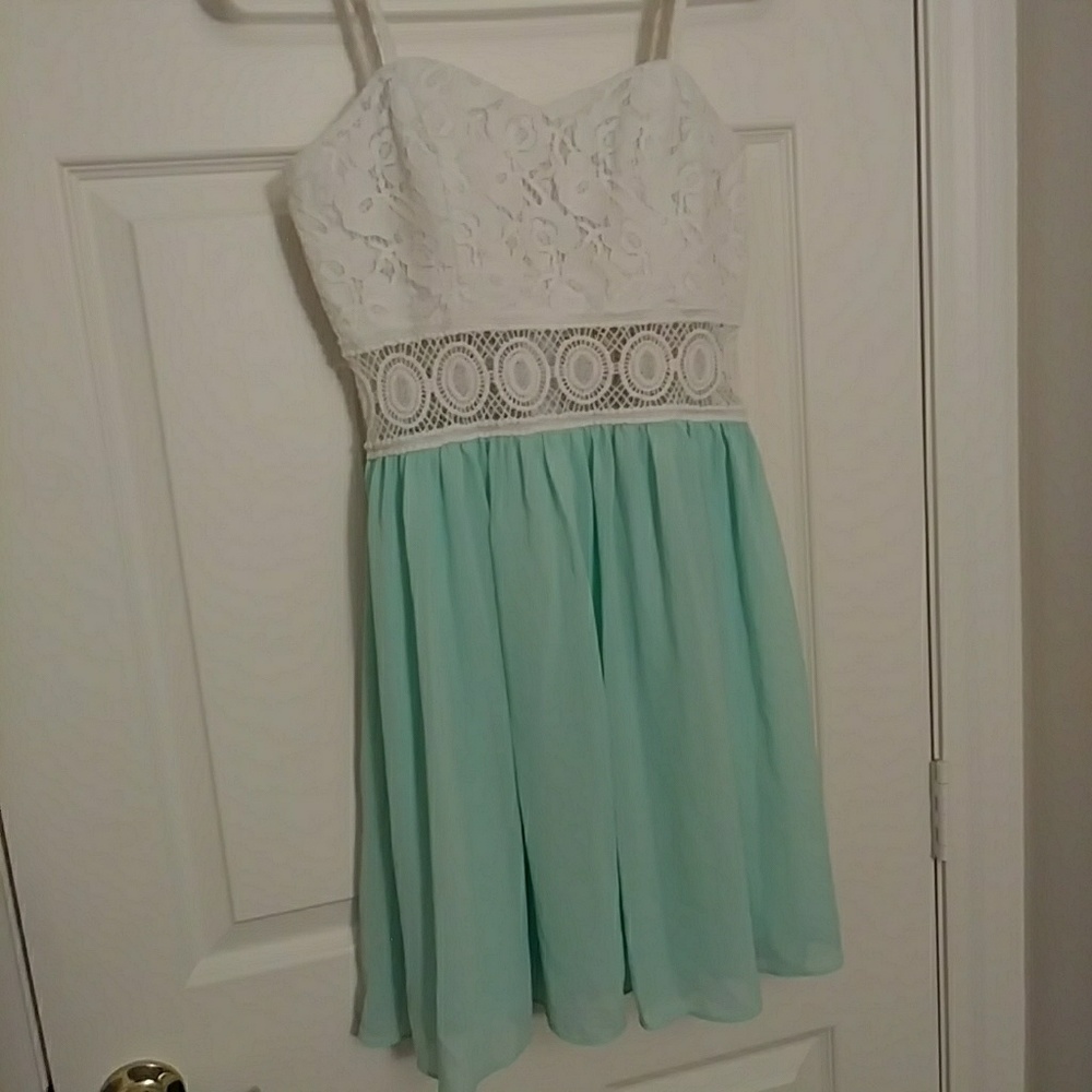 Chiffon Lace Dress Fit & Flare dress